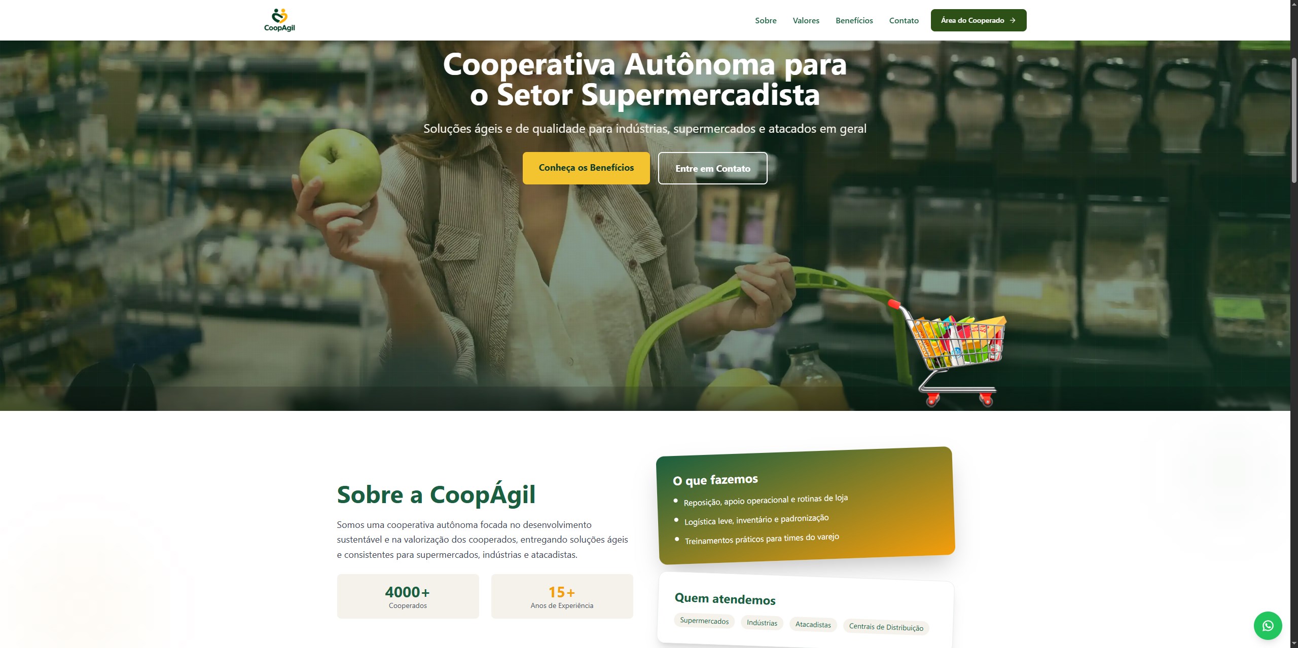 Landing Page — Cooperativa Ágil