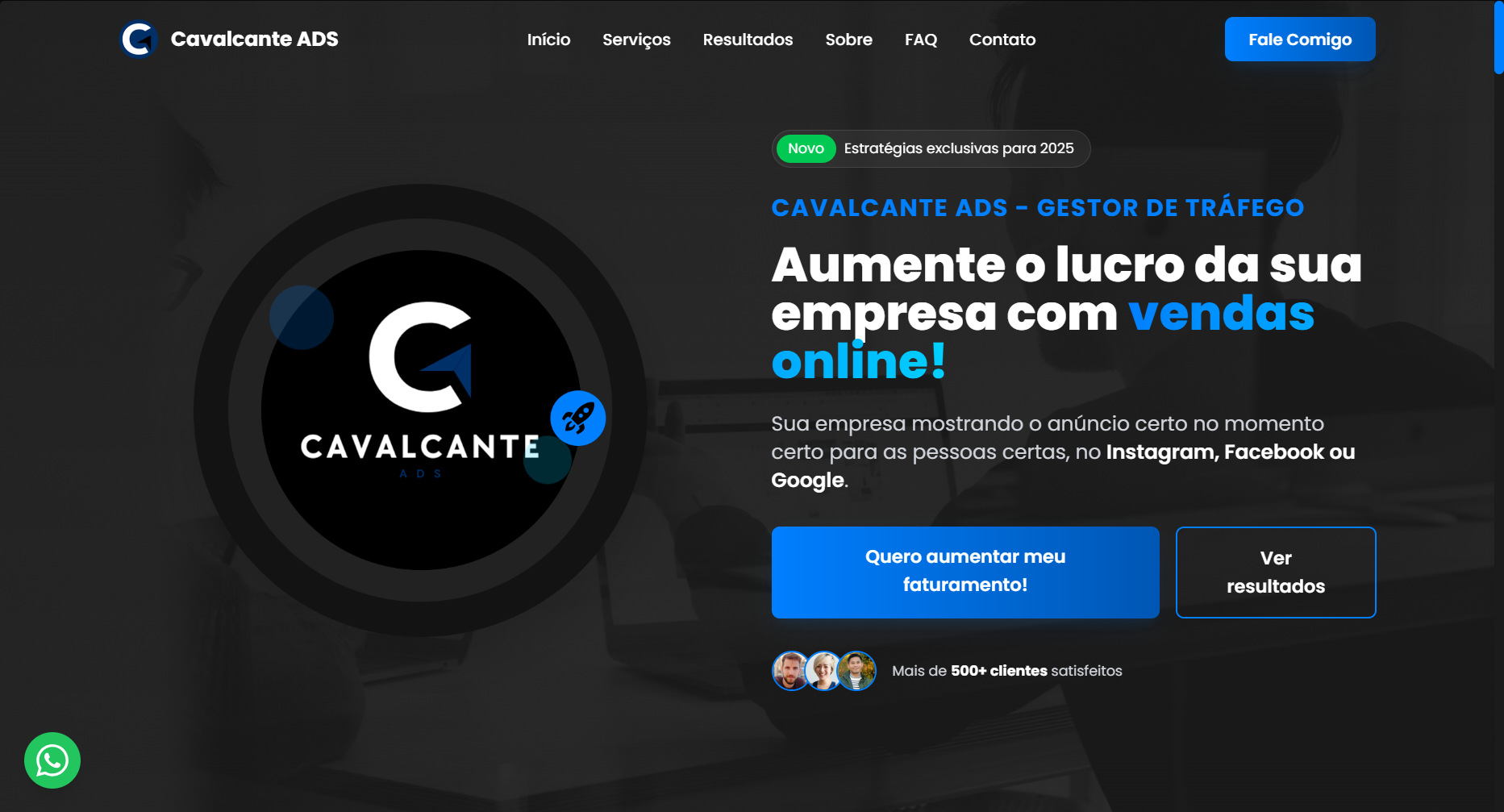 Site para Gestores de Tráfego